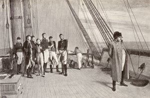 Napoléon (1769-1821) à bord du Bellerophon - English School